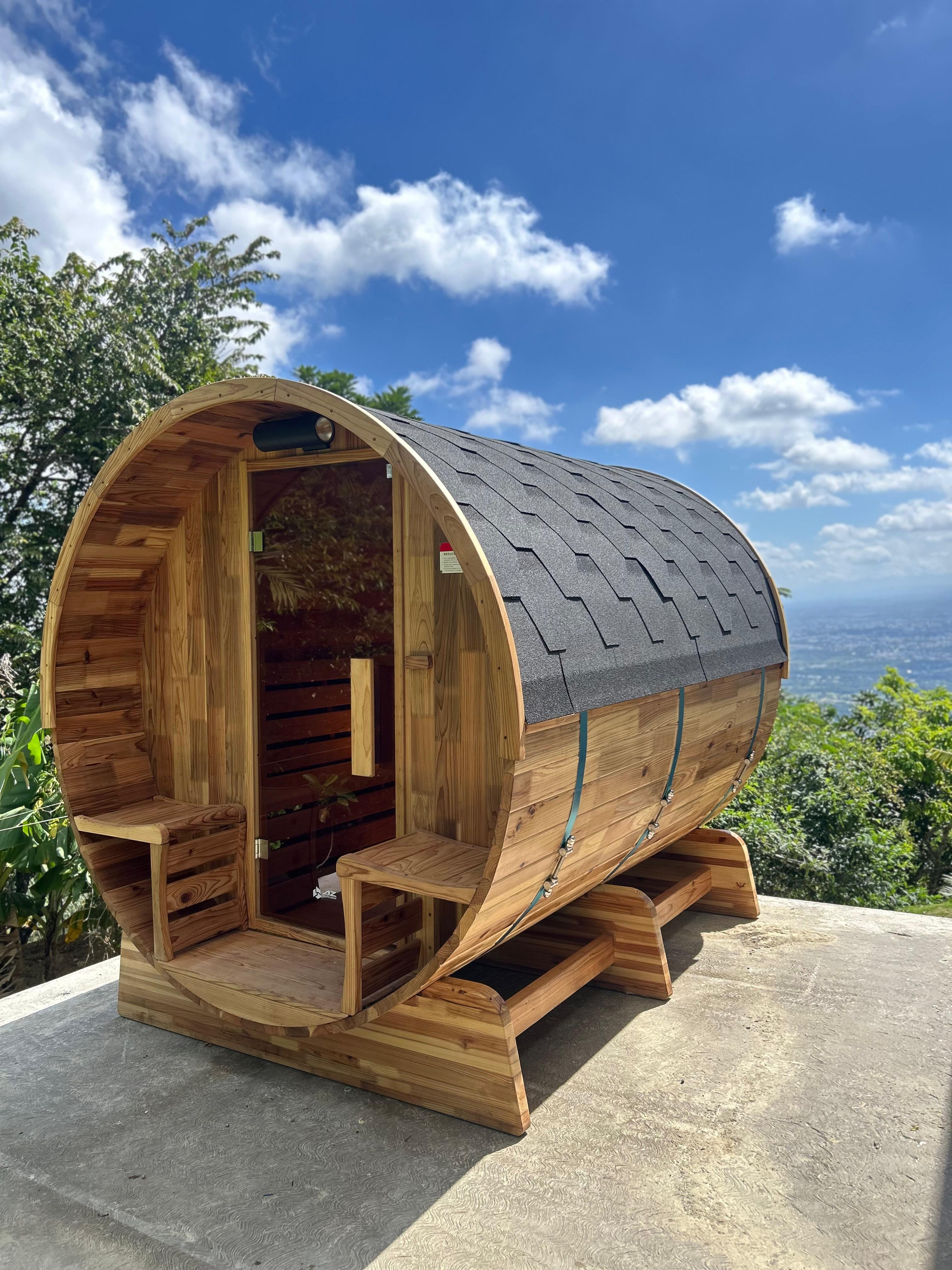 Modelo exterior redondo | Sauna 4 personas