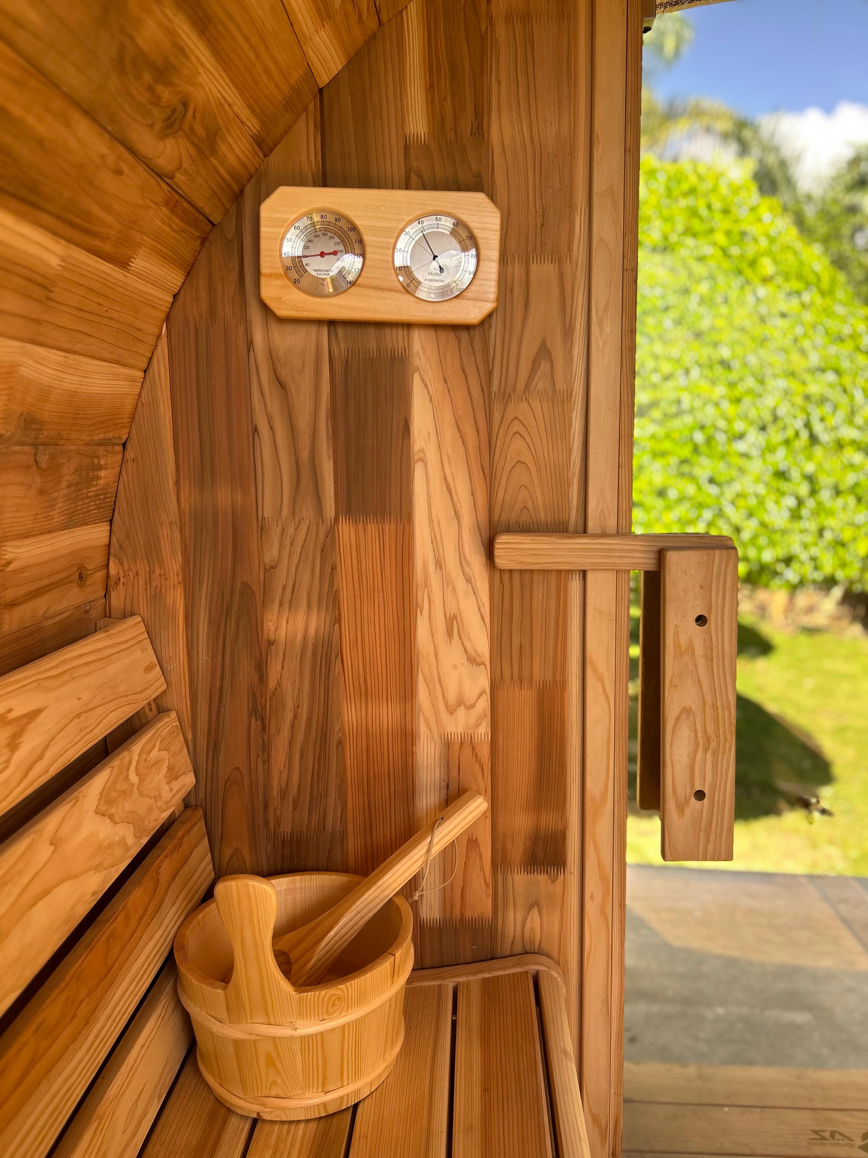Modelo exterior redondo | Sauna 4 personas